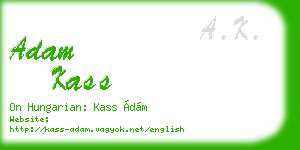 adam kass business card