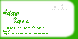 adam kass business card